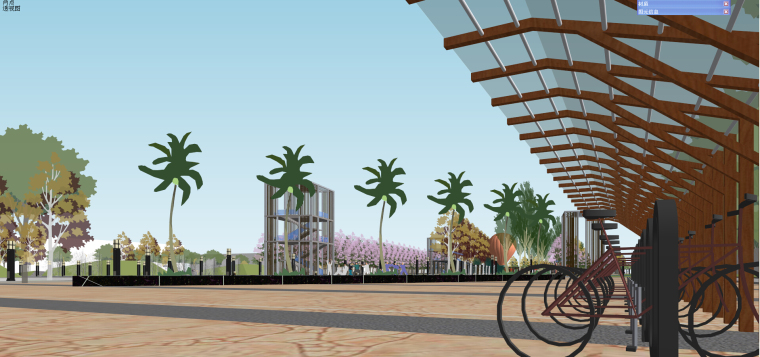 某开发区景观设计全套资料下载-开发区广场景观设计SU模型