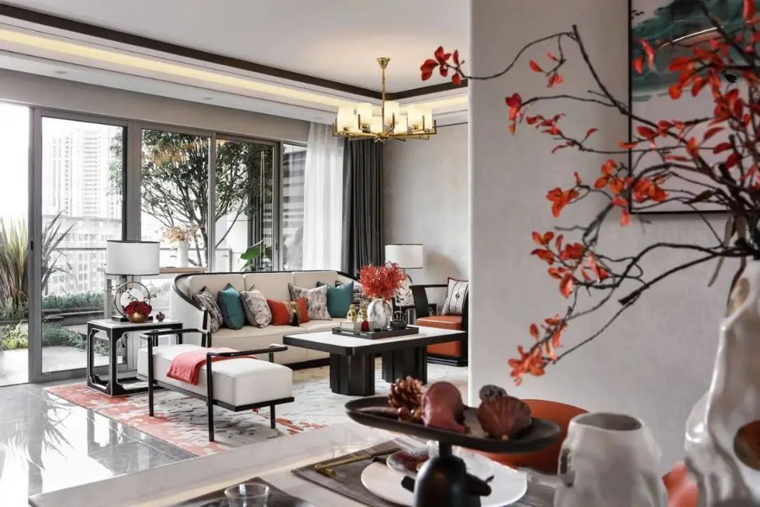 [讨论]180㎡新中式 中国红样板房,美极了!