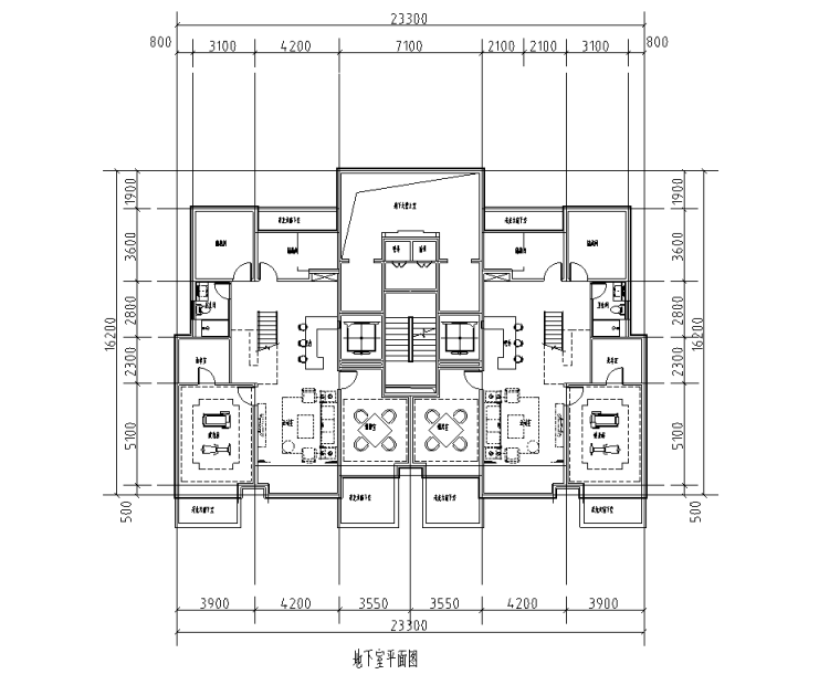 18层小三房户型设计资料下载-双电梯18层住宅户型图设计