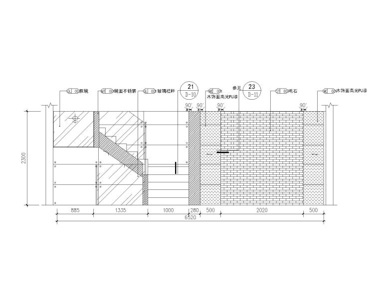 室内吊顶装修施工资料下载-[陕西]社区样板间室内装修施工图CAD