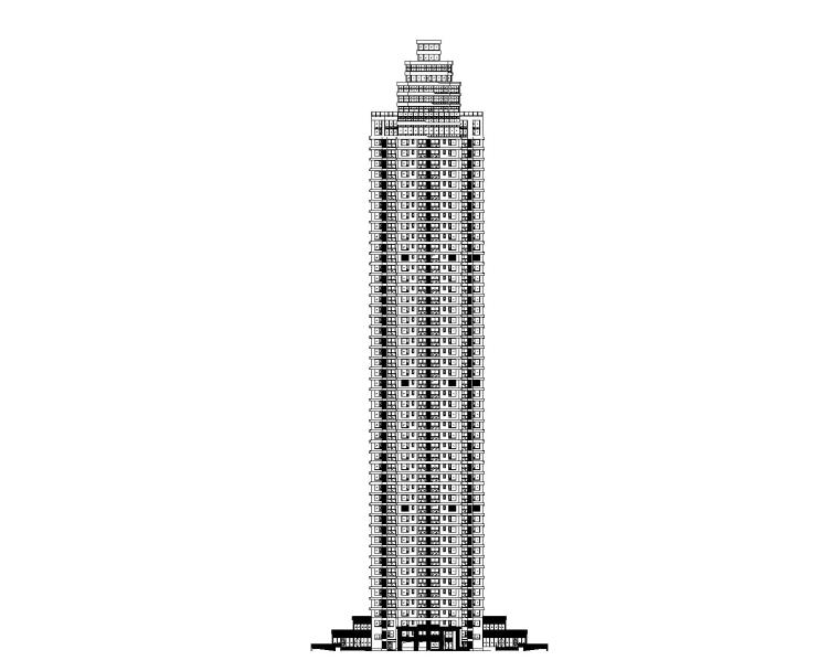 综合公建建筑施工图资料下载-[四川]超高层住宅公建建筑施工图CAD2018