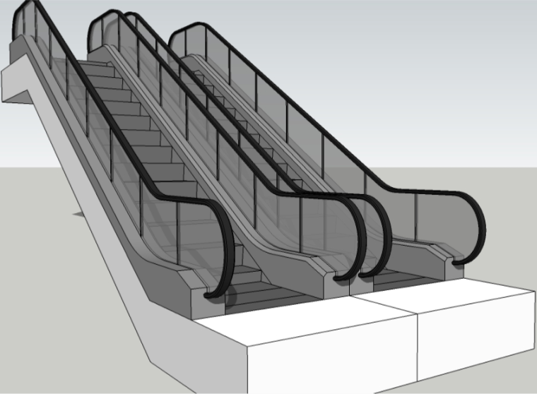 室内现浇旋转楼梯资料下载-114个室内外旋转楼梯扶梯电梯模型SKP素材