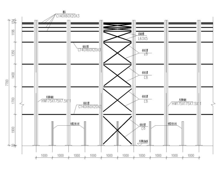 门形封闭钢框架结构地铁工程声屏障结施
