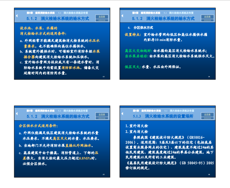 消火栓系统介绍ppt资料下载-室内消防给水系统 - 消火栓系统