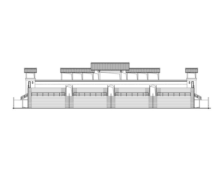 示范园设计资料下载-[湖南]文化融合示范园AB看台建筑施工图