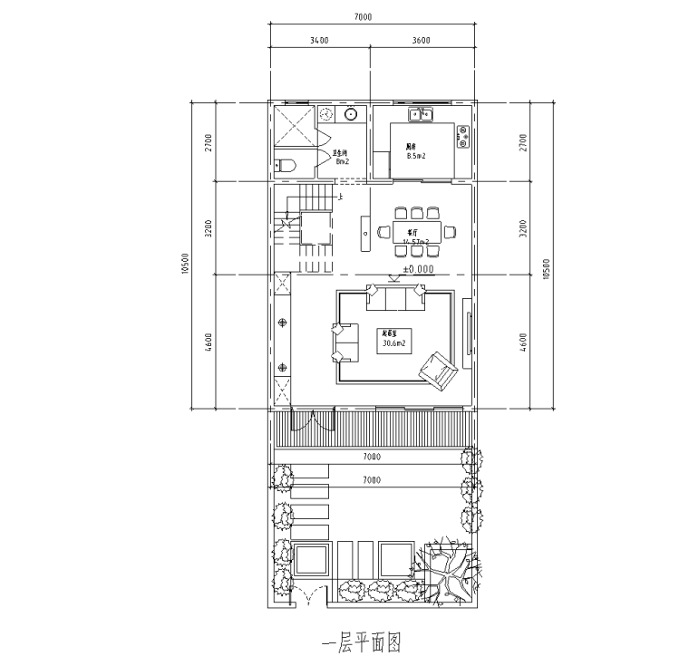 200平户型套房平面设计资料下载-山地别墅紧凑型联排150平户型图设计2020