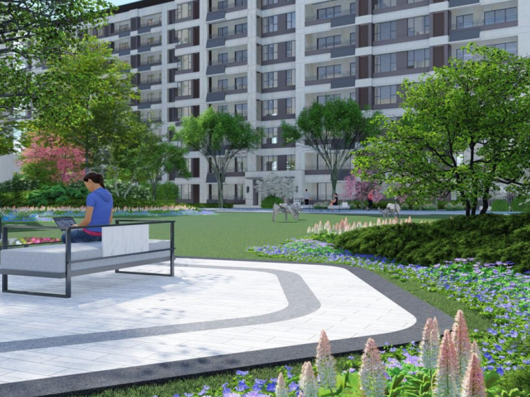 纽约典雅的住宅改造室资料下载-现代典雅艺术生态住宅景观深化设计2020
