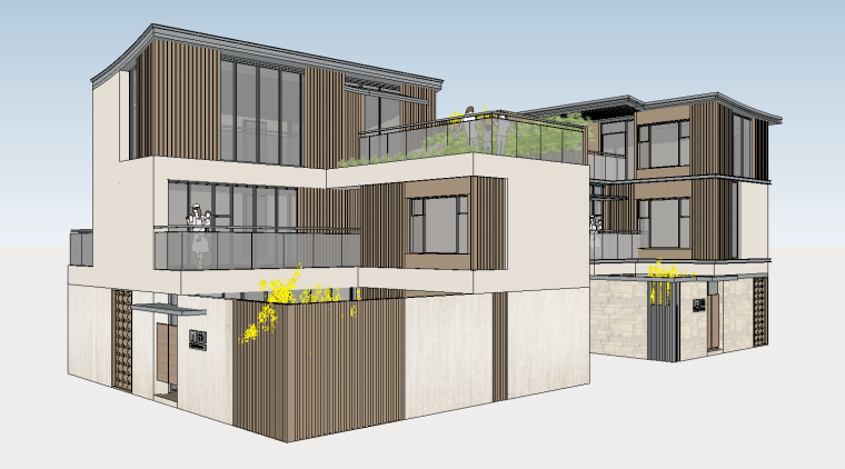 5层合院住宅资料下载-山地大盘新中式别墅145+85合院实施版2020