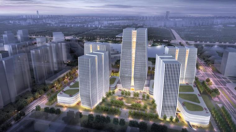 城市高层酒店设计资料下载-[郑州]高层办公+公寓+酒店设计文本 2019