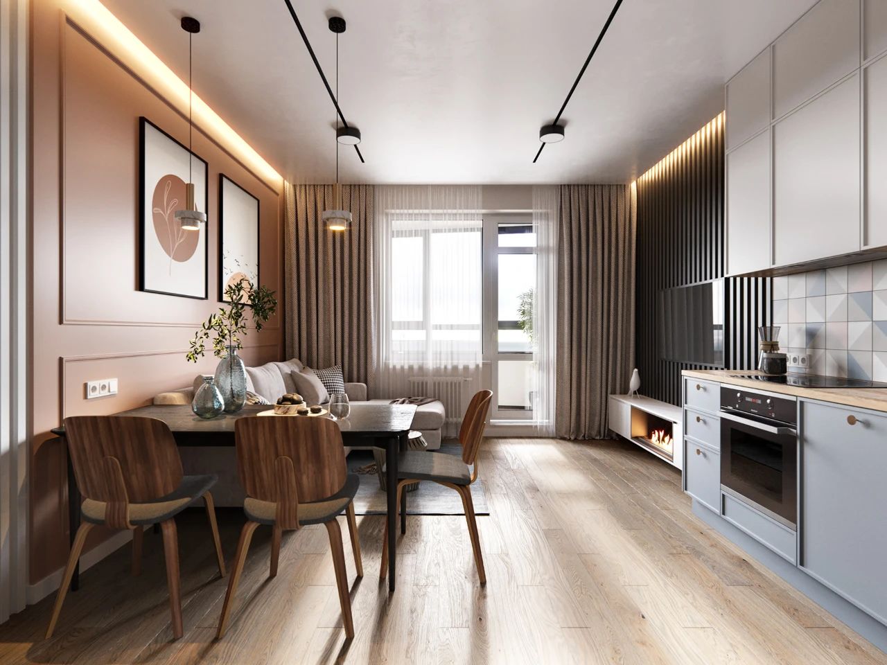 现代温馨色彩的居住空间-家装住宅装修设计案例-筑龙室内设计论坛