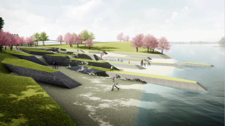 旅游营地公园概念设计资料下载-生态活力休闲旅游滨河公园景观概念设计