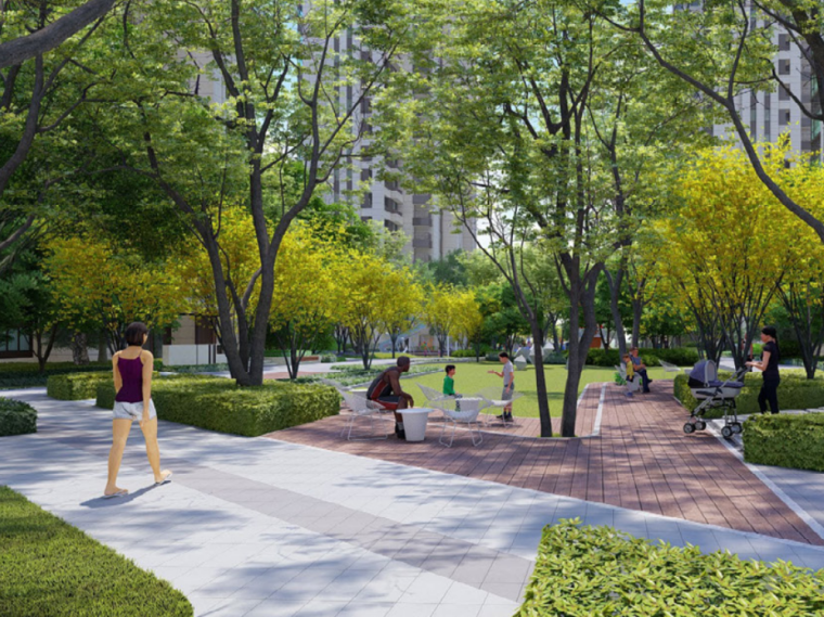 现代中式公园居风格住宅景观方案设计2019