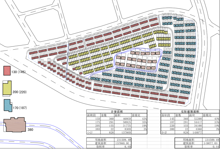 25万平地块项目电气图纸资料下载-平地别墅强排项目（方案文本+CAD图纸）2020
