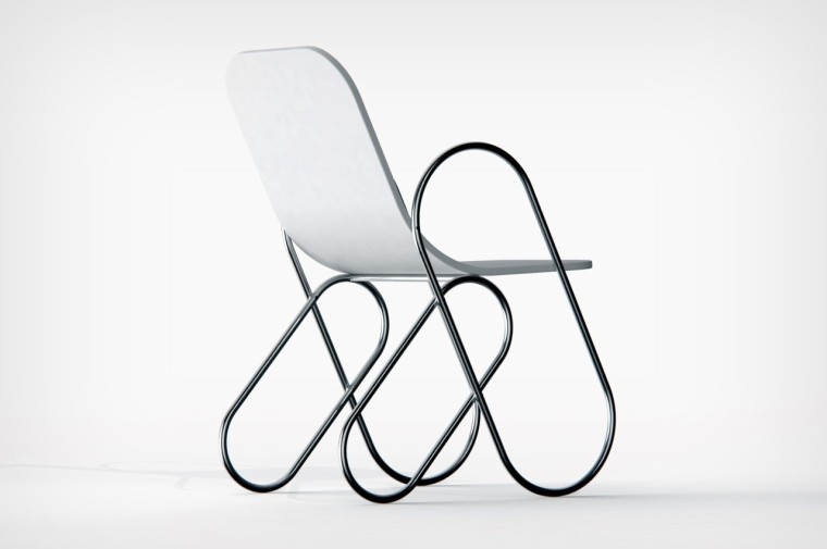 以回形针为灵感的优雅椅子设计_2