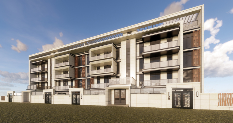 [合肥]中式叠拼别墅住宅模型su2020