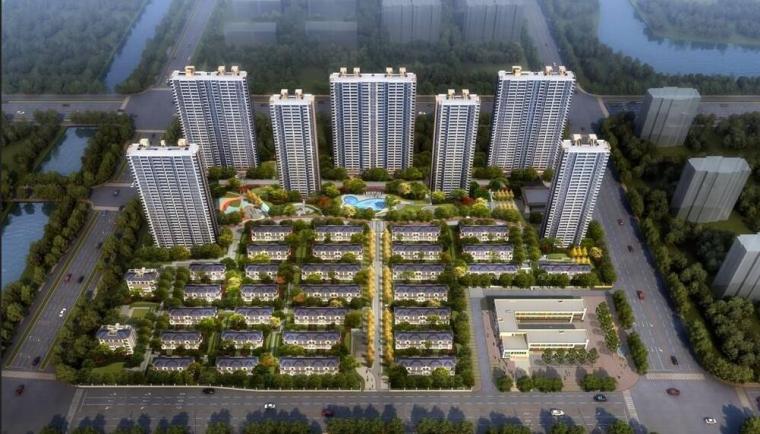 杭州中式别墅图纸资料下载-[杭州]新中式高层+别墅住宅模型SU2020