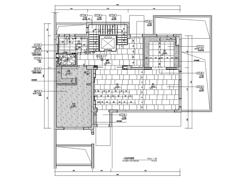 [安徽]现代风合院别墅样板房施工图+物料书_9