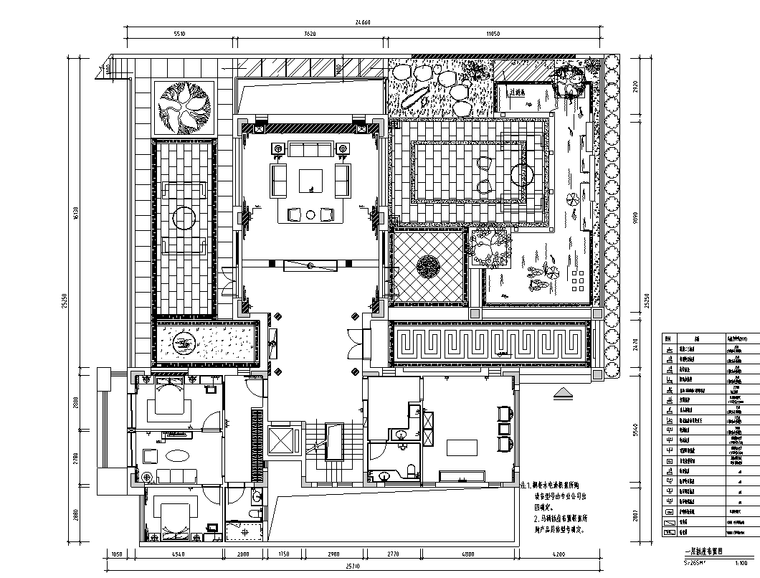 [广东]天鹅湖新中式别墅高清效果图+施工图_4