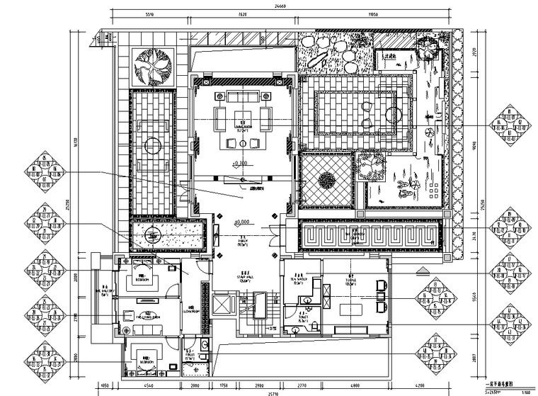 [广东]天鹅湖新中式别墅高清效果图+施工图_13