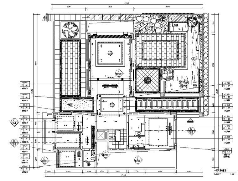 [广东]天鹅湖新中式别墅高清效果图+施工图_14