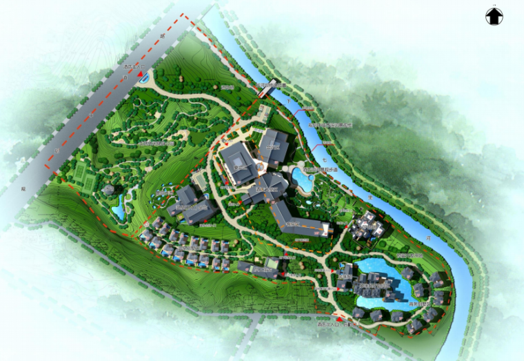 [辽宁]特色轻松休闲温泉度假区规划设计PDF -旅游度假村景观-筑龙园林景观论坛