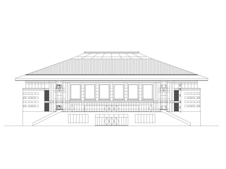 中学体育馆方案cad资料下载-[贵州]中学中式体育馆设计施工图CAD2019