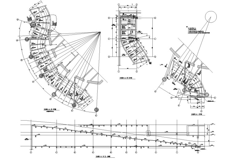 六层楼梯平面图剖面图资料下载-汽车坡道地下二层平面图剖面图2020