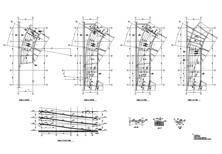 五层建筑框架平面图资料下载-地下五层汽车坡道平面图剖面图2020