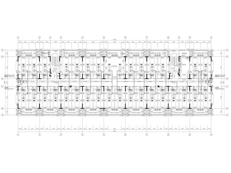 会堂建筑图纸资料下载-[贵州]学校建设项目学生宿舍暖通施工图2019