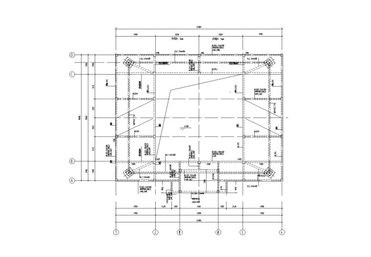 1级公路路面结构施工图资料下载-1层框架结构游戏馆结构施工图