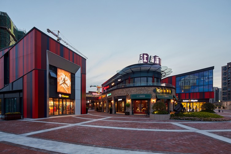 [上海]现代风格低层商业街模型su2019