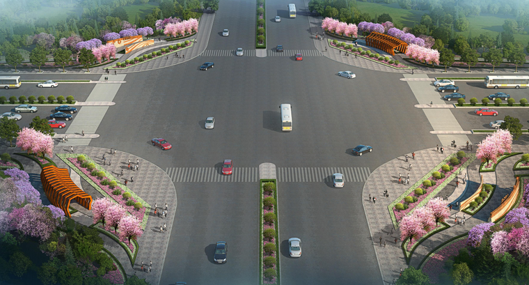 [广州]自然风貌-城市主道路外侧景观方案