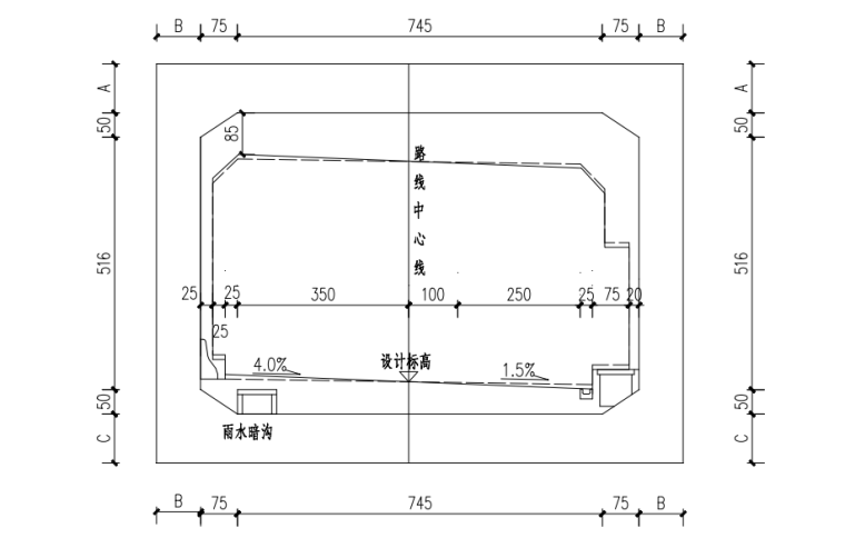 匝道暗埋段典型横断面.png