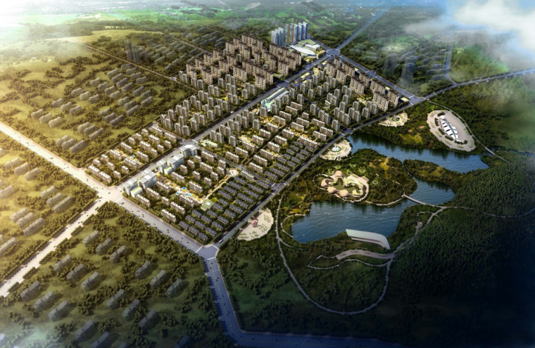 居住区规划设计方案pdf资料下载-[江苏]滨水幸福小镇居住区规划设计方案