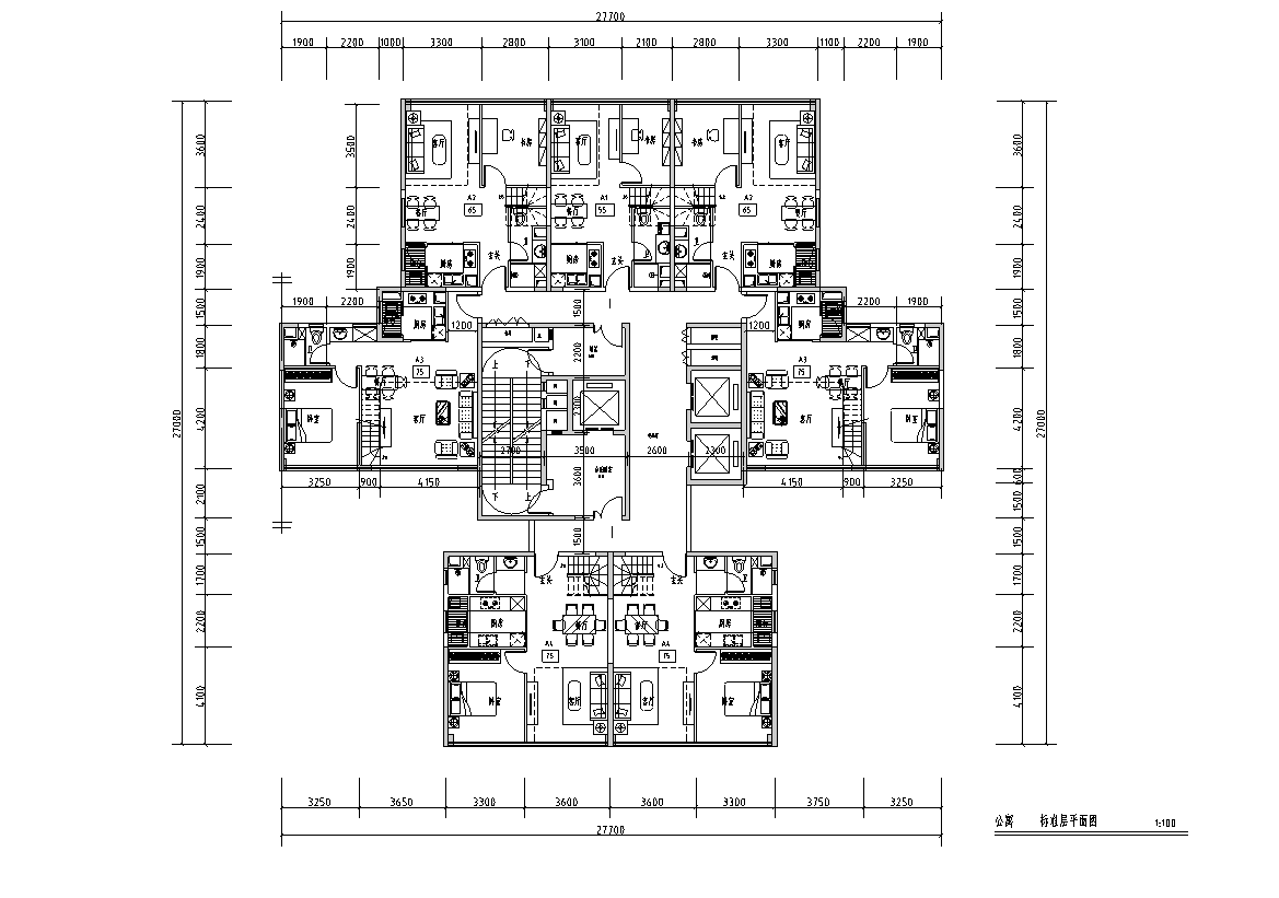 海口住宅十字、Y型、方型、菱型户型图设计-建筑户型图-筑龙建筑设计论坛