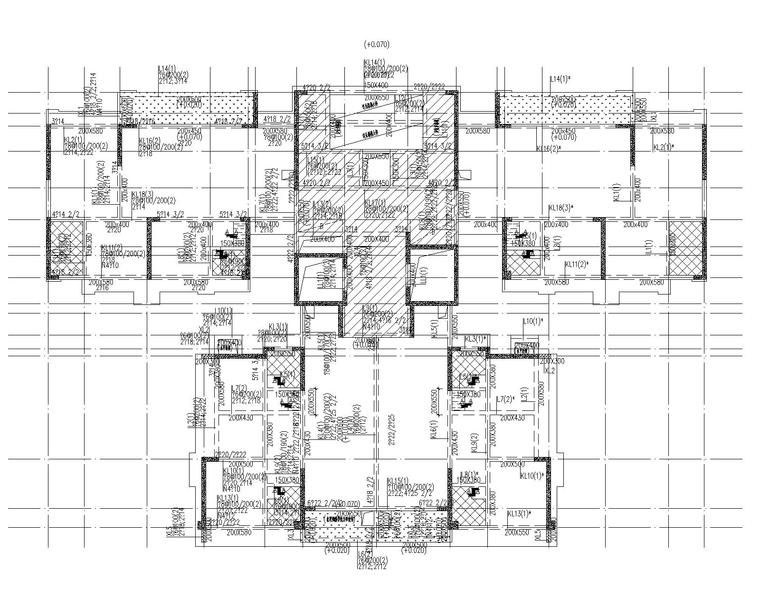 二层地下室结构图资料下载-25层框架剪力墙住宅含人防地下室结施