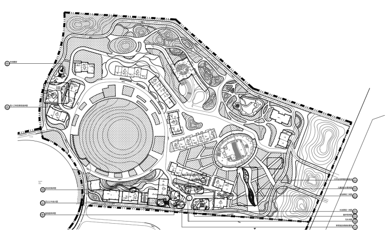 汽车文化产业园规划资料下载-海南中式-西班牙风格生态文化产业园施工图