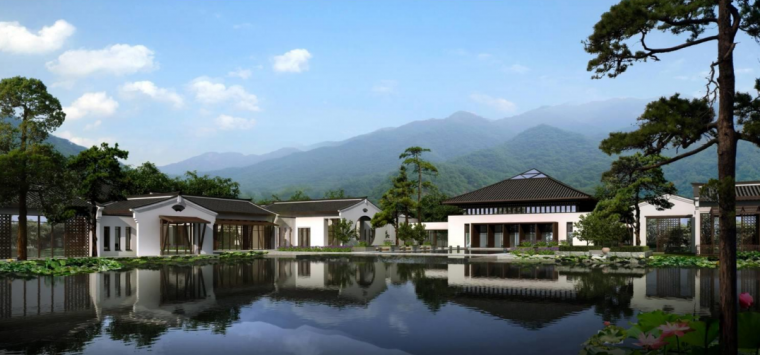 现代特色森林温泉区养生休闲度假区规划设计-旅游度假村景观-筑龙园林