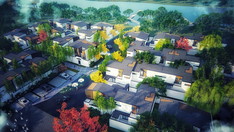 [黄山]山地新中式别墅规划pdf cad su2020