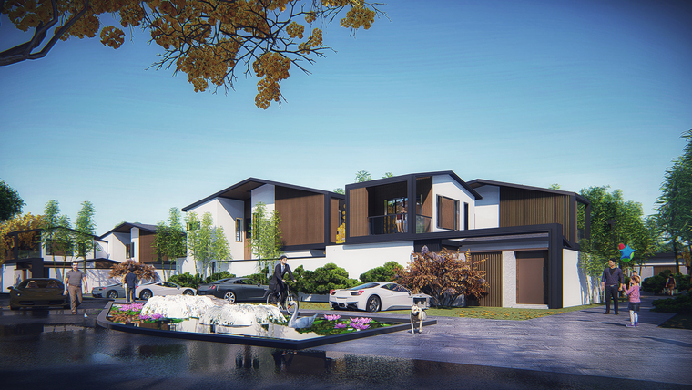 [黄山]山地新中式别墅规划pdf cad su2020