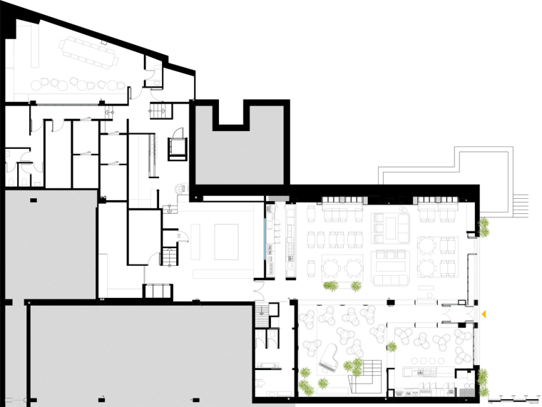 办公空间平面布置方案资料下载-平面布置方案合集-餐厅空间-1453p