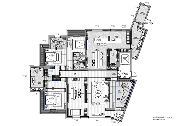 装修施工流程书资料下载-沈阳现代奢华复式豪宅装修施工图 CAD+PDF