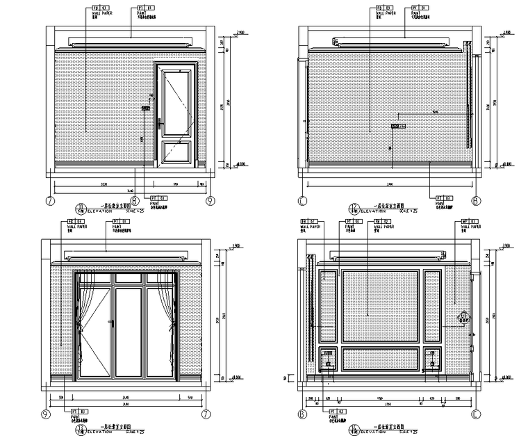 [山东]现代古典别墅样板间装修效果+施工图_8