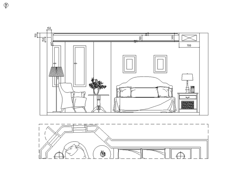 [湖北]美式轻奢风住宅装修施工图设计-2019