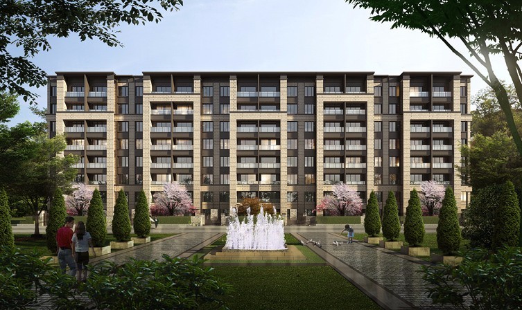 4层新亚洲建筑模型资料下载-[上海]新亚洲风格洋房+别墅建筑模型SU
