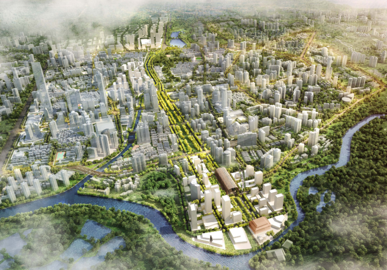 火车站周边城市设计案例资料下载-[广东]滨湖火车站及铁路沿线城市设计文本