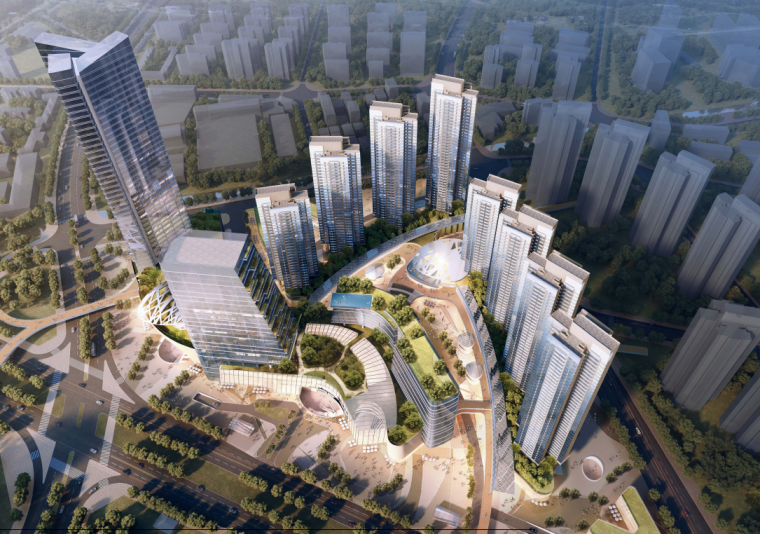 中国现代建筑特色资料下载-现代特色TOD项目概念规划及建筑方案