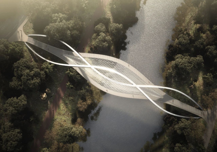 600米桥图纸资料下载-景观桥设计竞赛入围提案，冲击你的思维