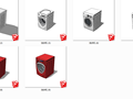 9套室内单体洗衣机Su模型设计