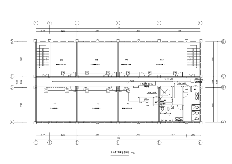 工厂办公楼设计方案资料下载-贵州某饲料加工厂办公楼电气施工图